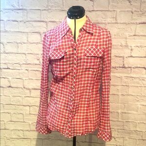 Hinge Pink & Grey Cotton Button Down